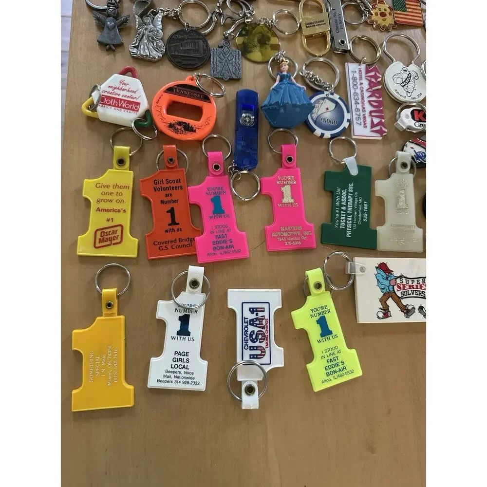 149 VTG COOL Keychains Bottle Openers Tools Advertisement LA Gear Beer Sears Etc